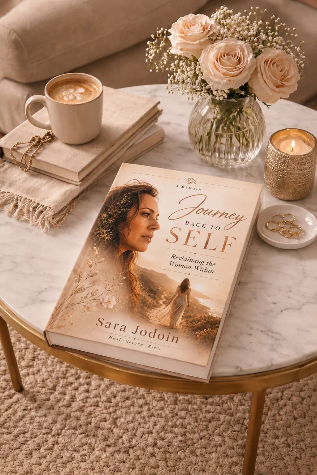 Journey Back to Self book on a table